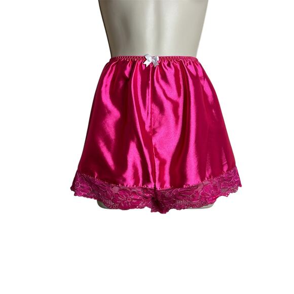 Satini Large Hot Pink Satin Shorts Sleep Pajamas Women - Picture 6 of 7